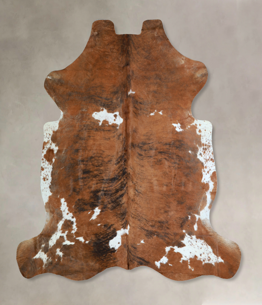 Tricolor X-Large European Cowhide Rug 6'5"H x 6'8"W #A40896 by Hudson Hides