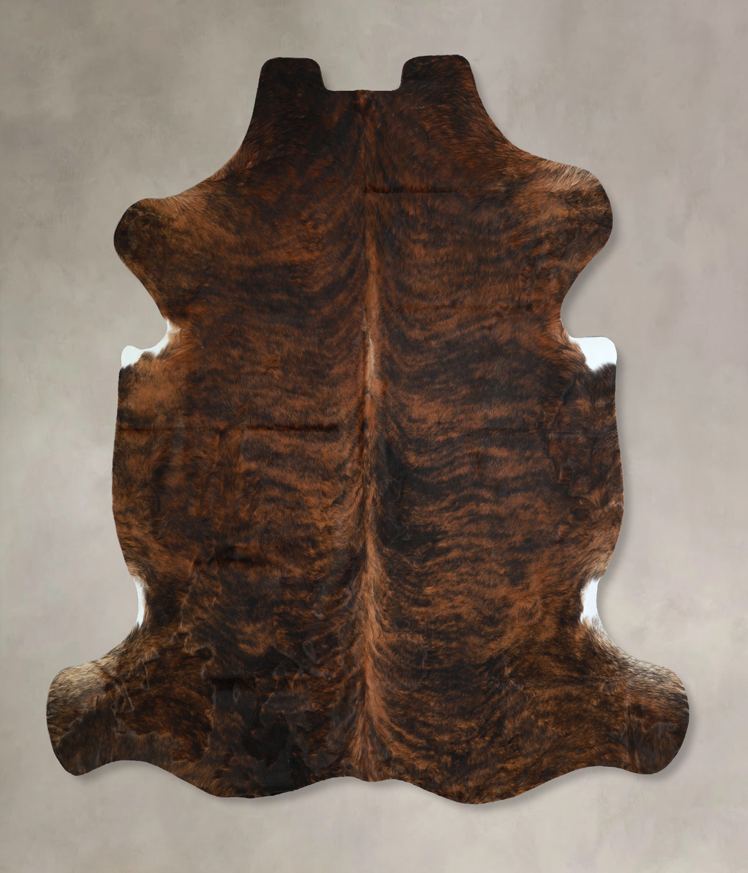 Dark Brindle X-Large Brazilian Cowhide Rug 6'8"H x 6'7"W #A40898 by Hu