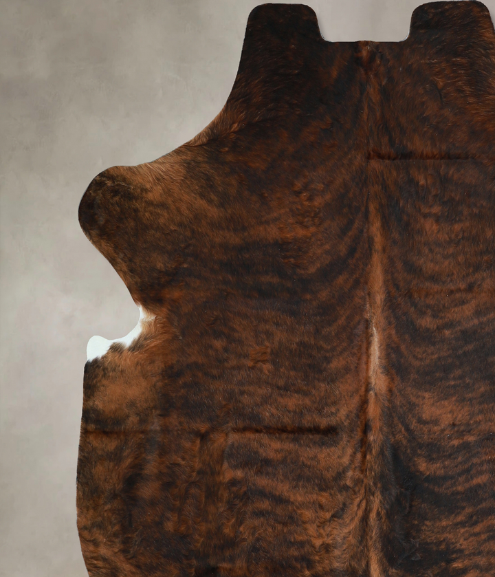 Dark Brindle X-Large Brazilian Cowhide Rug 6'8"H x 6'7"W #A40898 by Hudson Hides