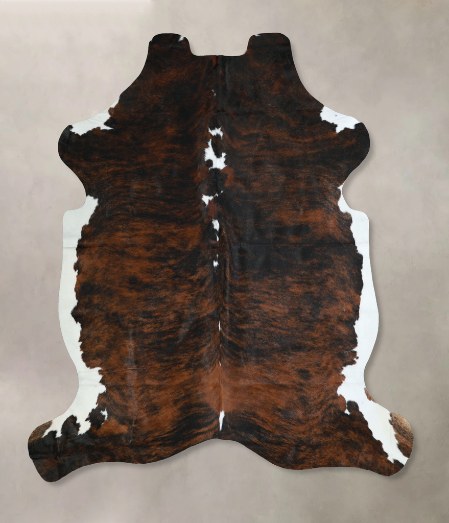Tricolor X-Large European Cowhide Rug 6'11"H x 6'0"W #A40902 by Hudson Hides