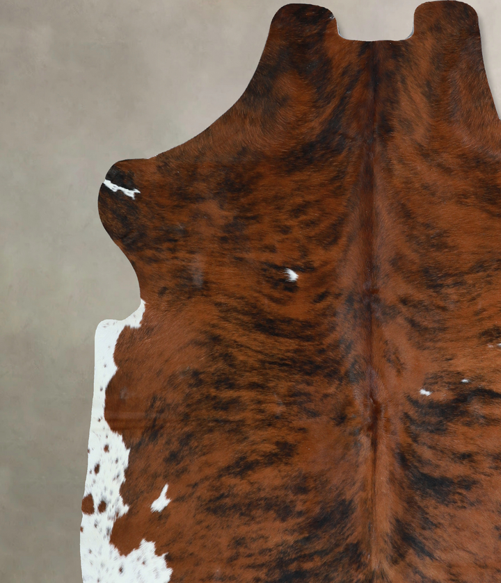 Tricolor X-Large European Cowhide Rug 6'10"H x 6'5"W #A40903 by Hudson Hides