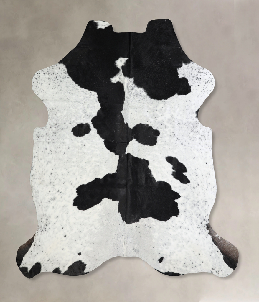 Black and White X-Large Brazilian Cowhide Rug 6'10"H x 6'3"W #A40906 by Hudson Hides