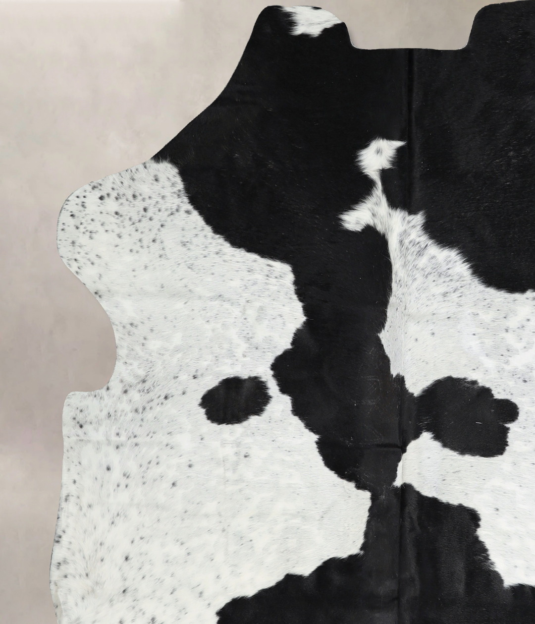 Black and White X-Large Brazilian Cowhide Rug 6'10"H x 6'3"W #A40906 b
