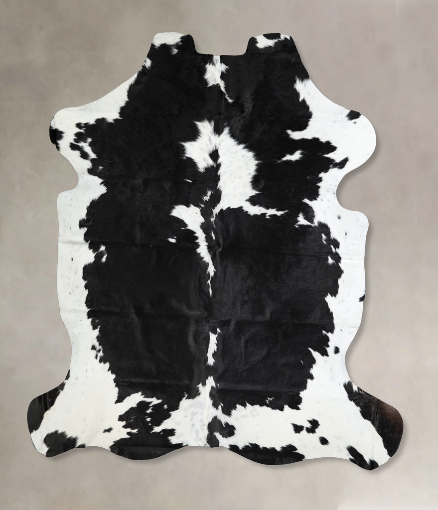 Black and White X-Large Brazilian Cowhide Rug 6'8"H x 6'1"W #A40909 by Hudson Hides