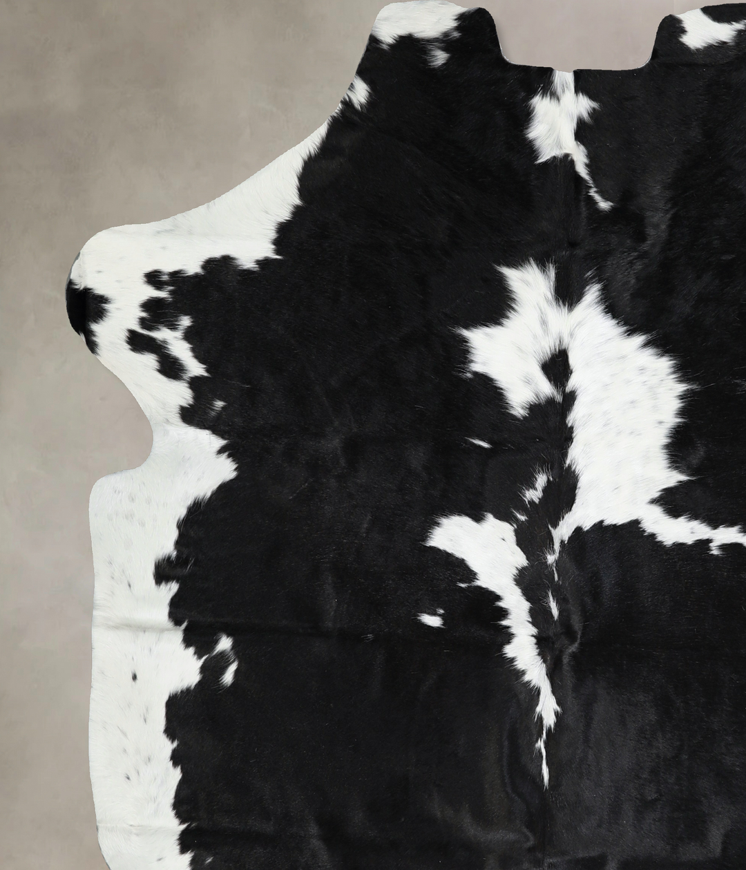 Black and White X-Large Brazilian Cowhide Rug 6'8"H x 6'1"W #A40909 by