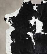 Black and White X-Large Brazilian Cowhide Rug 6'8"H x 6'1"W #A40909 by Hudson Hides