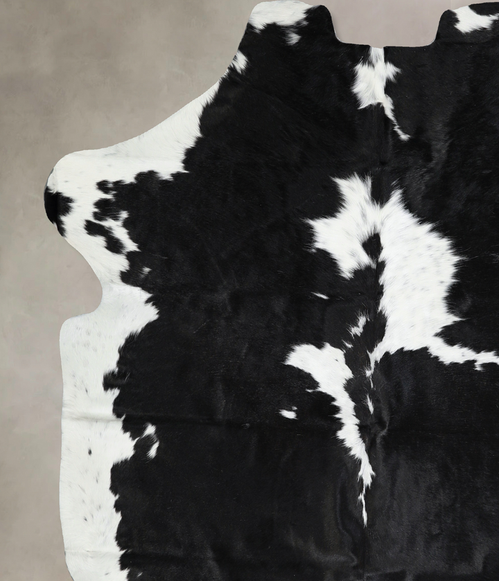 Black and White X-Large Brazilian Cowhide Rug 6'8"H x 6'1"W #A40909 by Hudson Hides