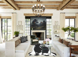 Black and White X-Large Brazilian Cowhide Rug 6'8"H x 6'1"W #A40909 by Hudson Hides