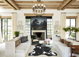 Black and White X-Large Brazilian Cowhide Rug 6'8"H x 6'8"W #A40910 by Hudson Hides