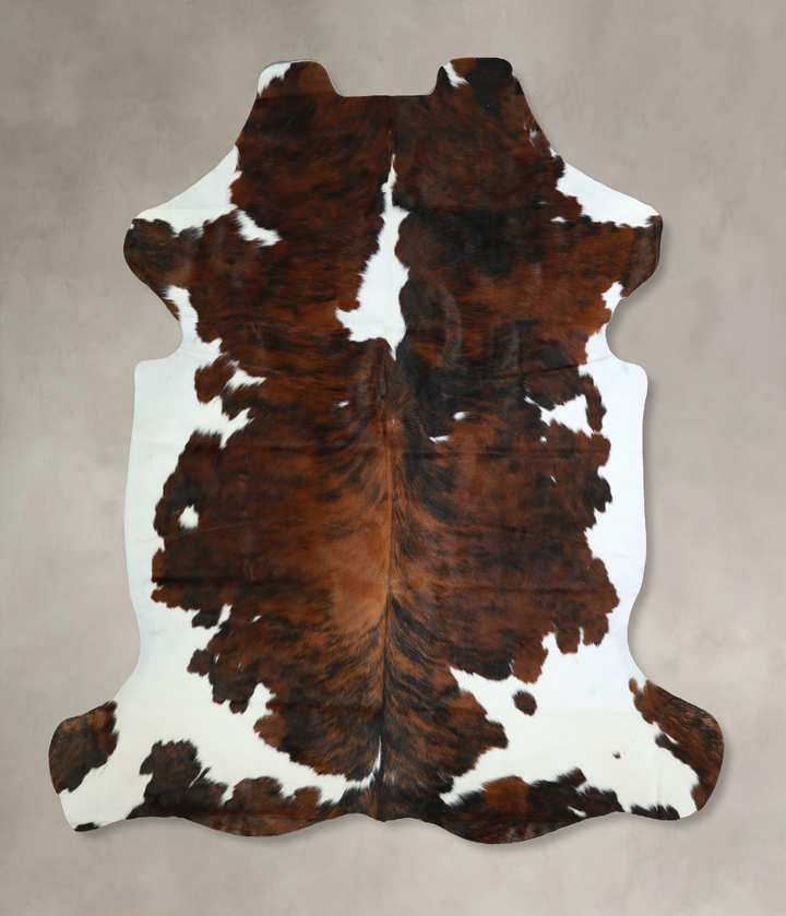 Tricolor X-Large European Cowhide Rug 6'7"H x 6'5"W #A40911 by Hudson Hides