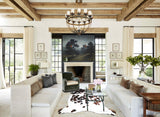 Tricolor X-Large European Cowhide Rug 6'10"H x 5'11"W #A40914 by Hudson Hides