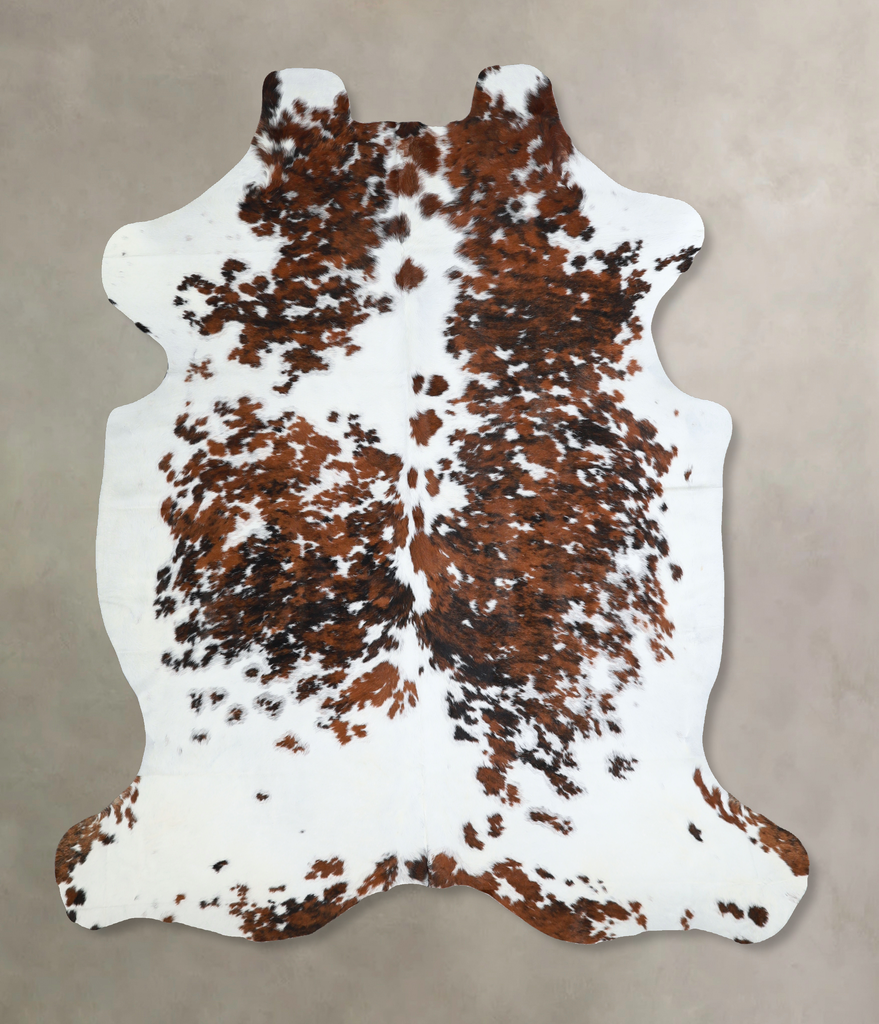 Tricolor X-Large European Cowhide Rug 6'11"H x 6'3"W #A40921 by Hudson Hides
