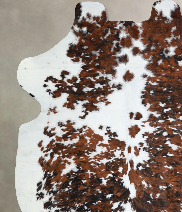 Tricolor X-Large European Cowhide Rug 6'11"H x 6'3"W #A40921 by Hudson Hides