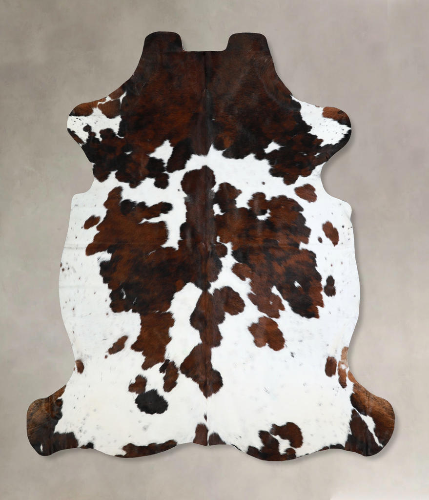 Tricolor X-Large European Cowhide Rug 6'11"H x 6'2"W #A40924 by Hudson Hides