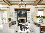 Tricolor X-Large European Cowhide Rug 6'11"H x 6'2"W #A40924 by Hudson Hides