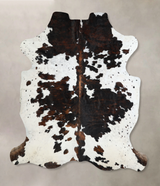 Tricolor X-Large European Cowhide Rug 7'1"H x 6'5"W #A40925 by Hudson Hides