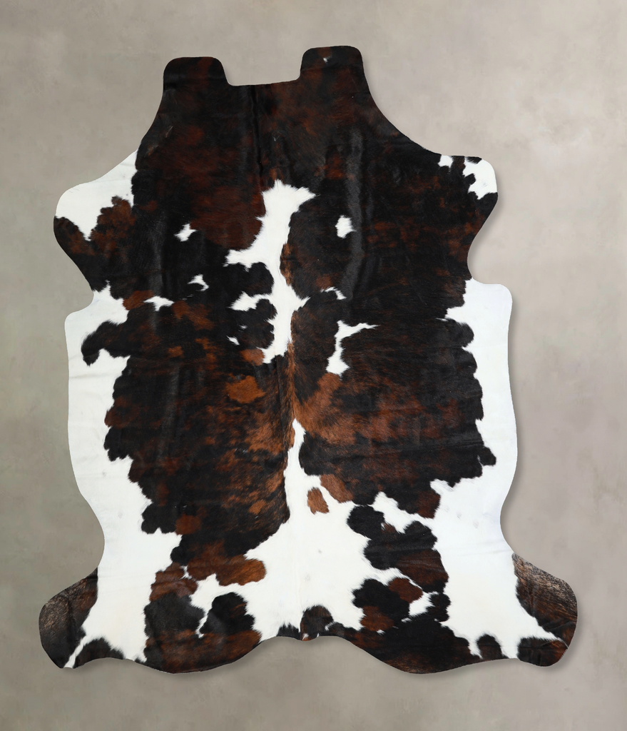 Tricolor X-Large European Cowhide Rug 6'11"H x 6'3"W #A40929 by Hudson Hides