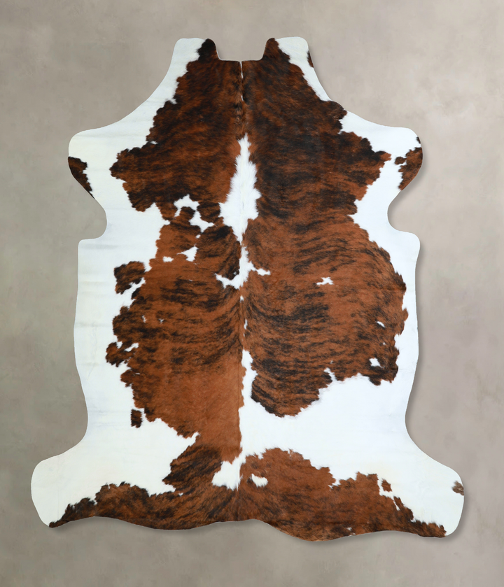 Tricolor X-Large European Cowhide Rug 7'1"H x 6'7"W #A40930 by Hudson Hides