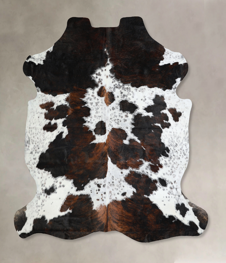 Tricolor X-Large European Cowhide Rug 6'8"H x 6'1"W #A40931 by Hudson Hides