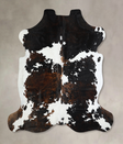 Tricolor X-Large European Cowhide Rug 6'8"H x 6'7"W #A40932 by Hudson Hides