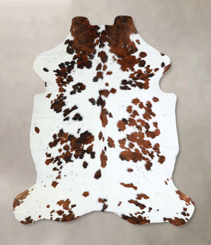 Tricolor X-Large European Cowhide Rug 6'9"H x 6'0"W #A40933 by Hudson Hides