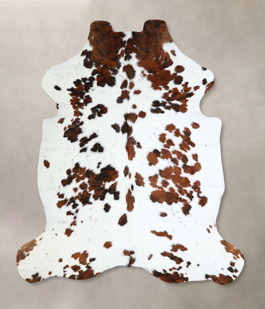 Tricolor X-Large European Cowhide Rug 6'9"H x 6'0"W #A40933 by Hudson Hides