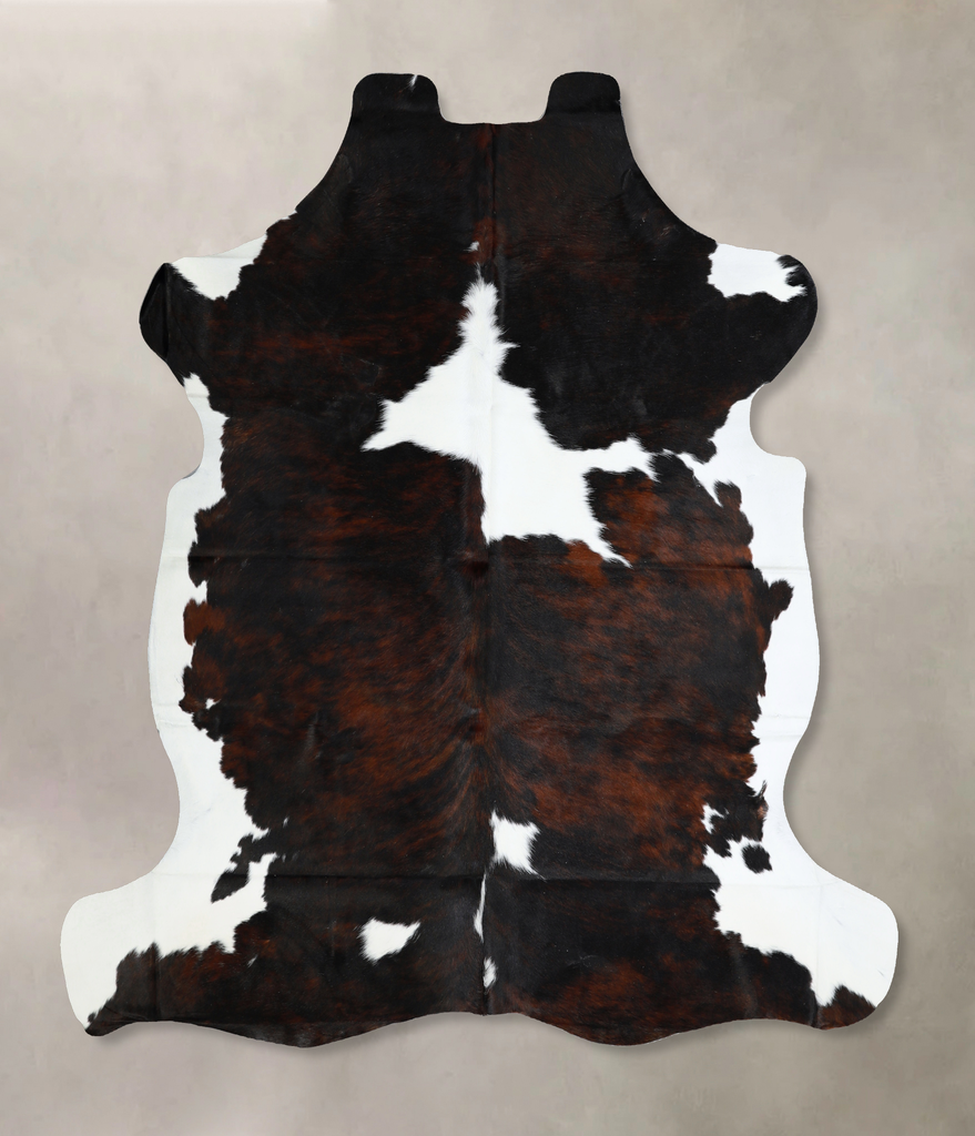 Tricolor X-Large European Cowhide Rug 6'8"H x 6'2"W #A40934 by Hudson Hides