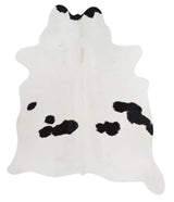 Black and White Large Brazilian Cowhide Rug 6'11"H x 5'8"W #A4094 by Hudson Hides
