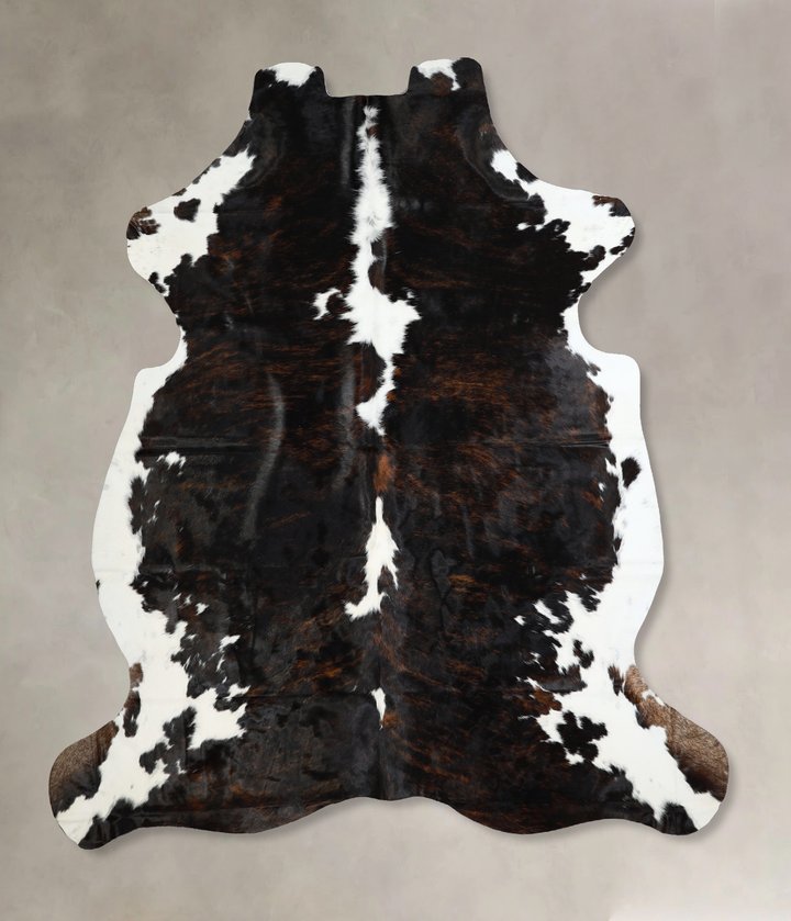 Tricolor X-Large European Cowhide Rug 7'4"H x 6'5"W #A40942 by Hudson Hides