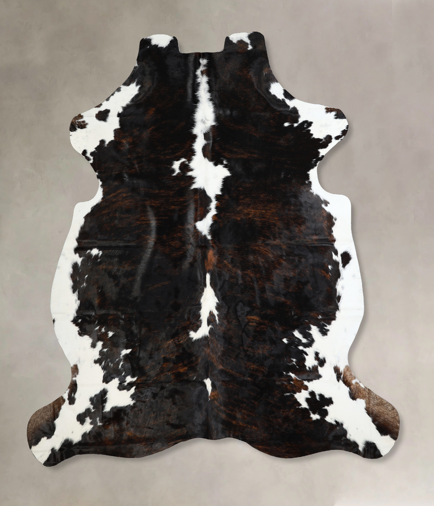 Tricolor X-Large European Cowhide Rug 7'4"H x 6'5"W #A40942 by Hudson Hides