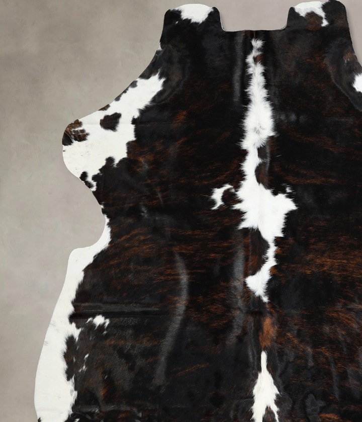 Tricolor X-Large European Cowhide Rug 7'4"H x 6'5"W #A40942 by Hudson Hides