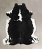 Black and White X-Large Brazilian Cowhide Rug 6'6