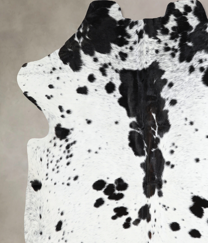 Salt and Pepper Black X-Large Brazilian Cowhide Rug 6'7"H x 6'4"W #A40950 by Hudson Hides