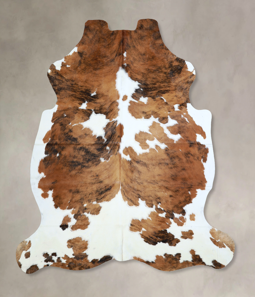 Tricolor X-Large European Cowhide Rug 7'1"H x 6'3"W #A40952 by Hudson Hides
