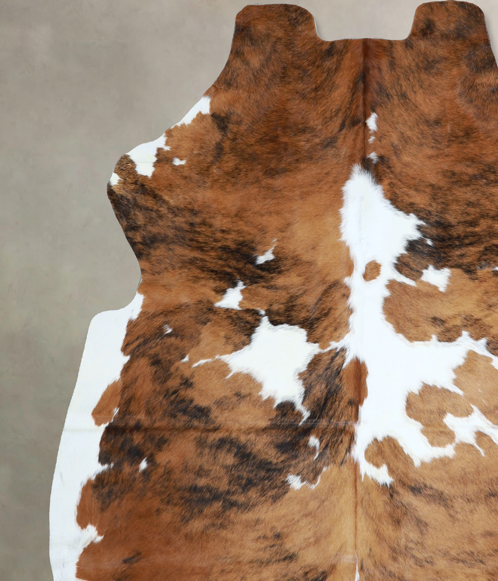 Tricolor X-Large European Cowhide Rug 7'1"H x 6'3"W #A40952 by Hudson Hides