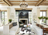 Tricolor X-Large European Cowhide Rug 7'1"H x 6'8"W #A40955 by Hudson Hides