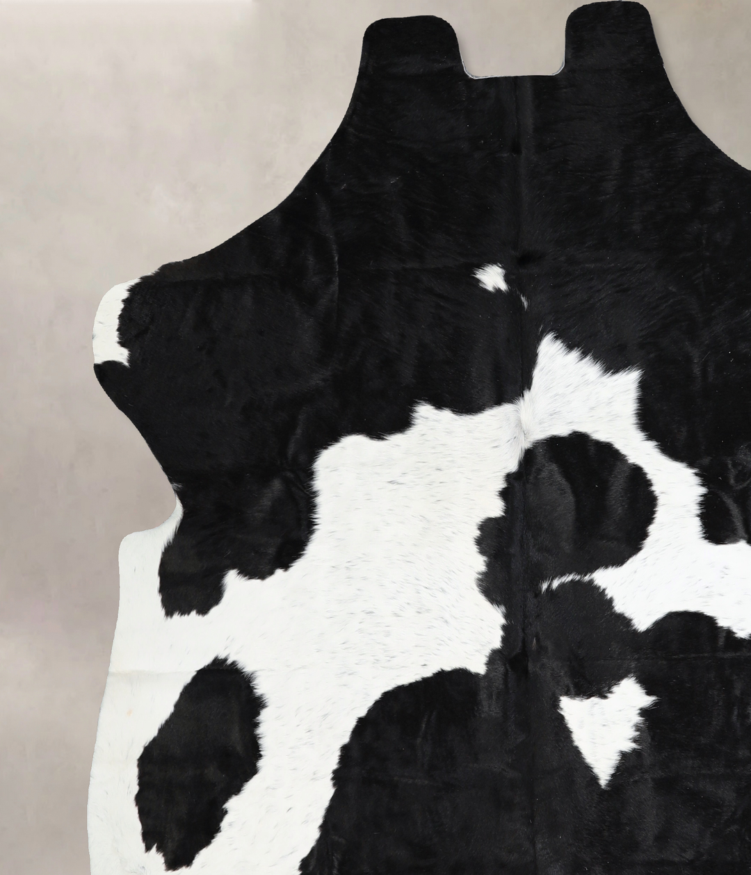 Black and White X-Large Brazilian Cowhide Rug 6'9"H x 6'7"W #A40956 by