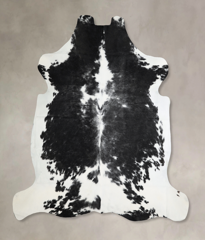 Black and White X-Large Brazilian Cowhide Rug 6'9"H x 6'10"W #A40958 by Hudson Hides
