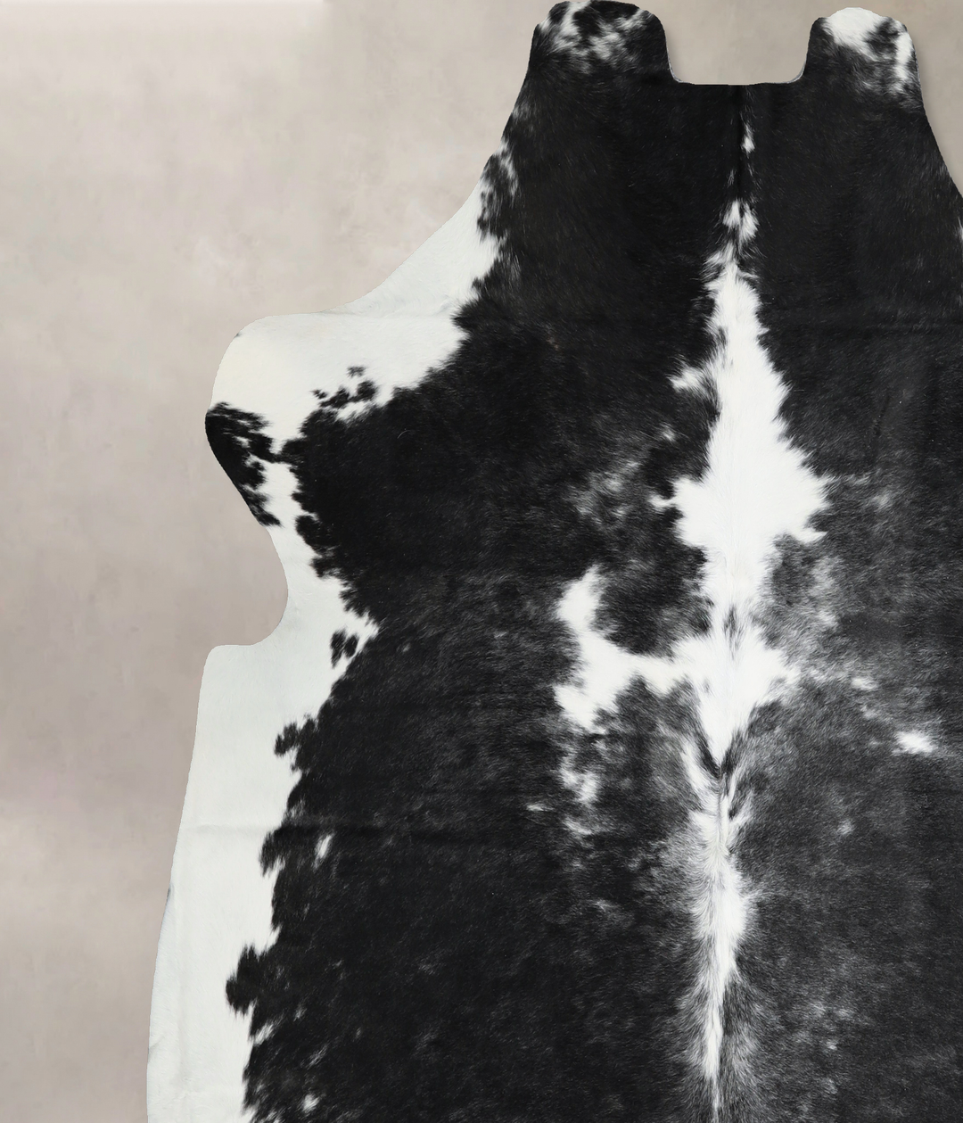 Black and White X-Large Brazilian Cowhide Rug 6'9"H x 6'10"W #A40958 b