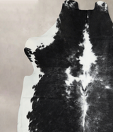 Black and White X-Large Brazilian Cowhide Rug 6'9"H x 6'10"W #A40958 by Hudson Hides