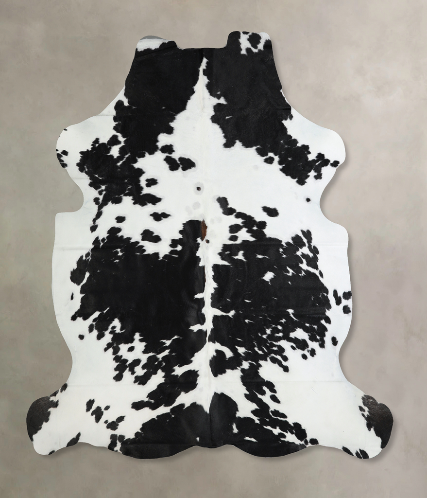 Black and White X-Large Brazilian Cowhide Rug 6'9"H x 6'1"W #A40960 by Hudson Hides