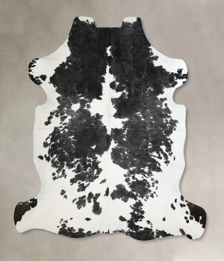 Black and White X-Large Brazilian Cowhide Rug 6'6"H x 6'7"W #A40961 by Hudson Hides