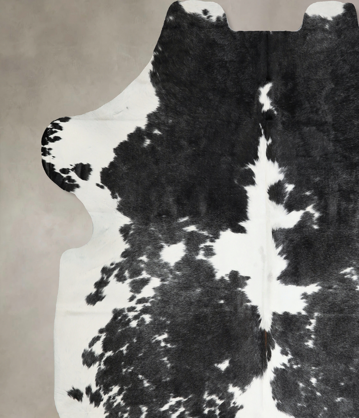Black and White X-Large Brazilian Cowhide Rug 6'6"H x 6'7"W #A40961 by Hudson Hides