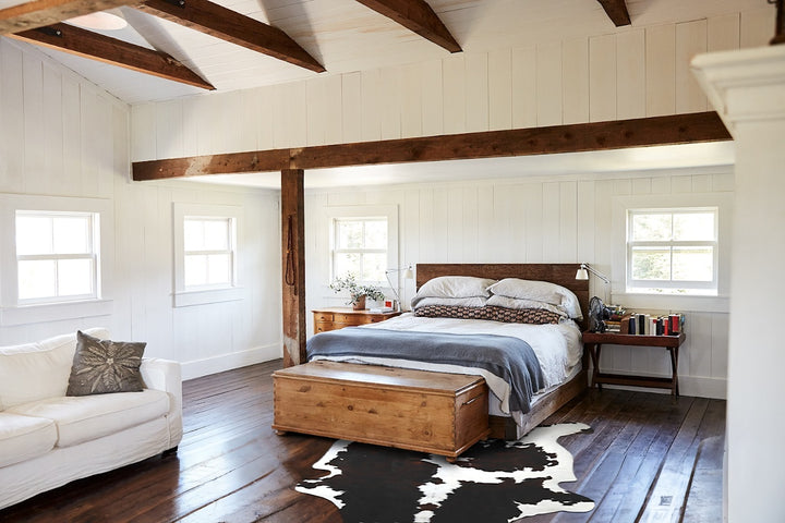 Tricolor X-Large European Cowhide Rug 7'1"H x 6'6"W #A40963 by Hudson Hides