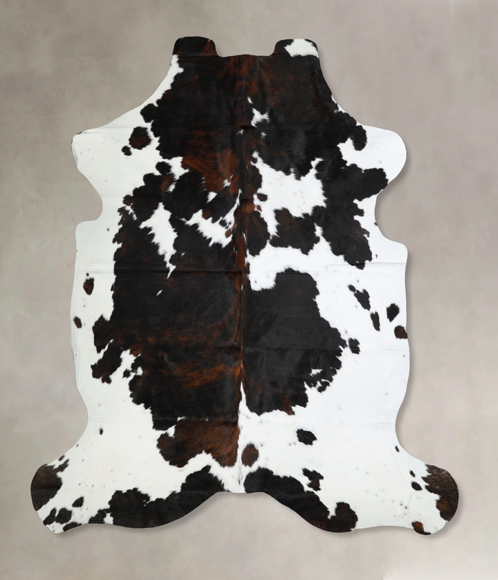 Tricolor X-Large European Cowhide Rug 7'2"H x 6'6"W #A40968 by Hudson Hides