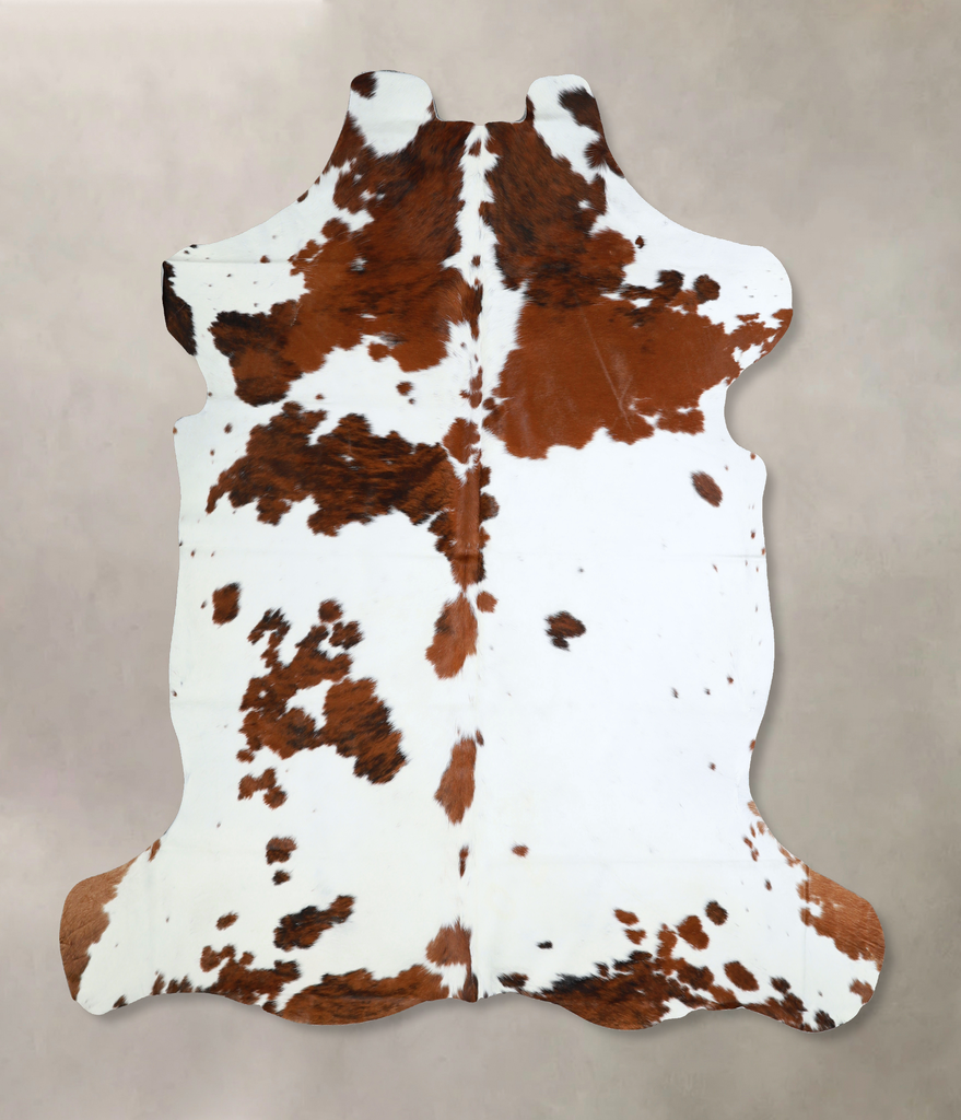 Tricolor X-Large European Cowhide Rug 7'0"H x 6'7"W #A40970 by Hudson Hides
