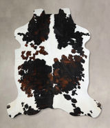 Tricolor X-Large European Cowhide Rug 7'0"H x 6'5"W #A40971 by Hudson Hides