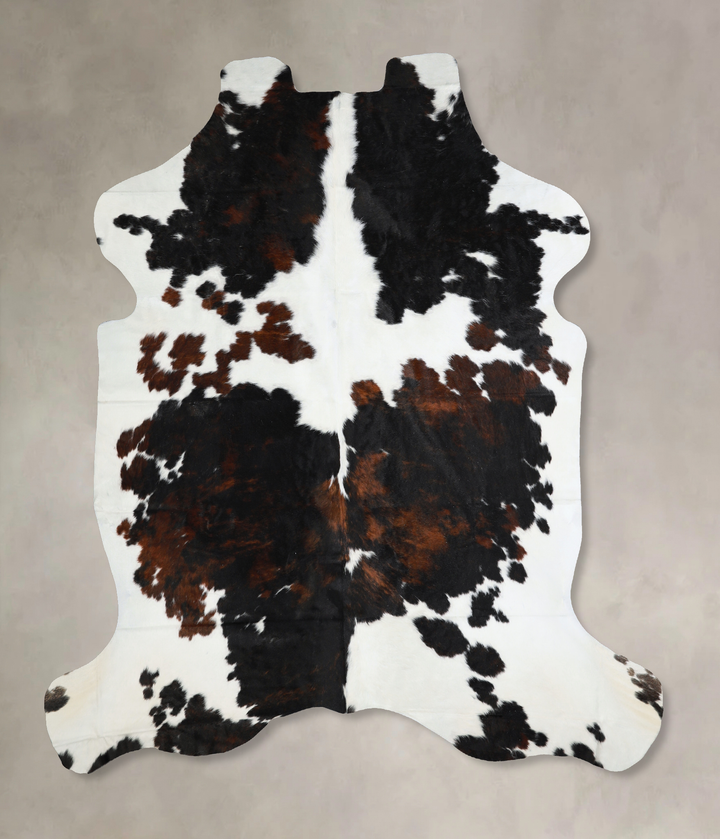 Tricolor X-Large European Cowhide Rug 7'0"H x 6'5"W #A40971 by Hudson Hides