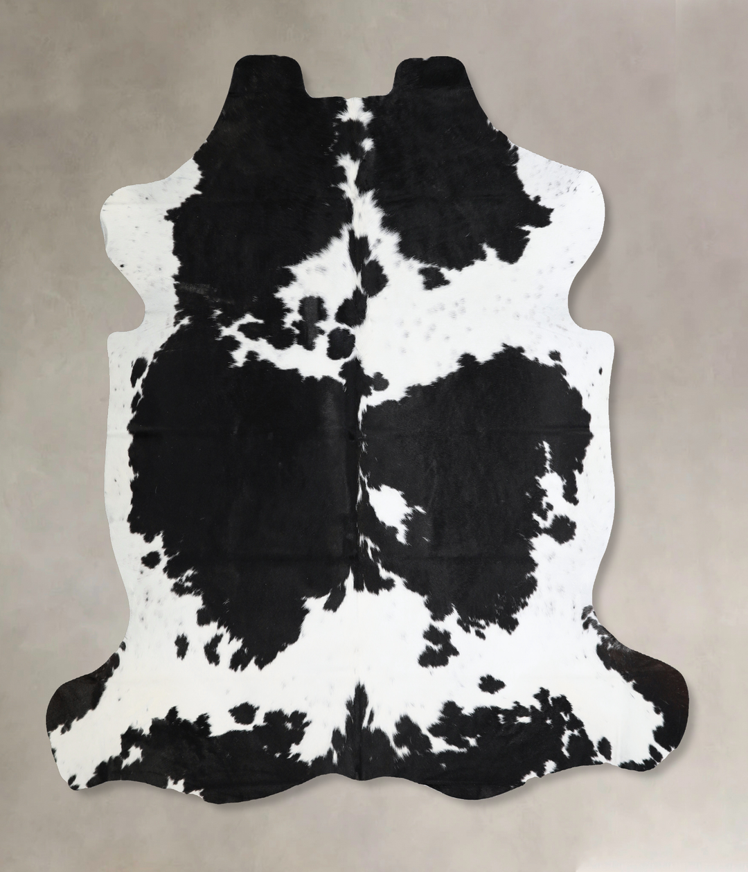 Black and White X-Large Brazilian Cowhide Rug 6'6"H x 6'5"W #A40975 by