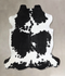 Black and White X-Large Brazilian Cowhide Rug 6'6